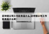 区块链公司工作职责是什么[区块链公司工作职责是什么呢]