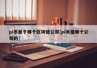 pi币属于哪个区块链公司[pi币是哪个公司的]